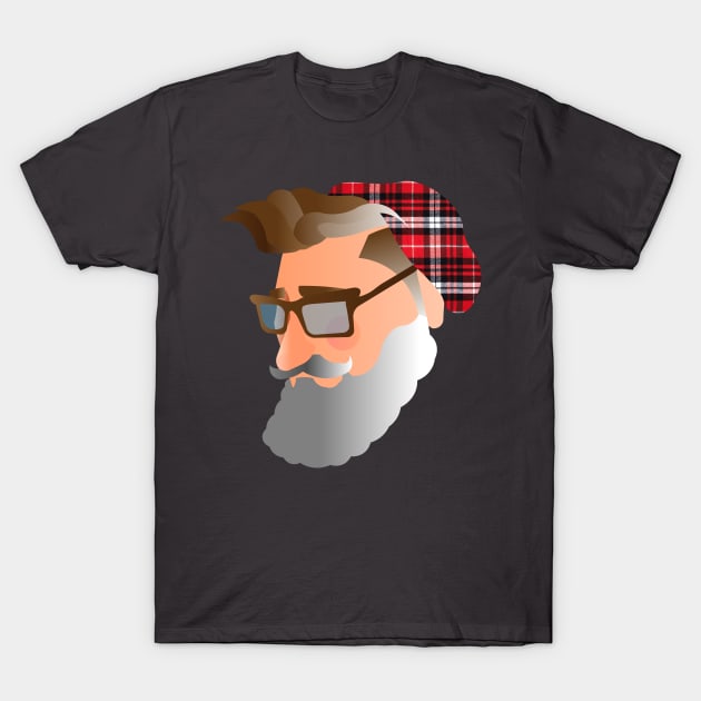 Hipster Santa T-Shirt by ijoshthereforeiam